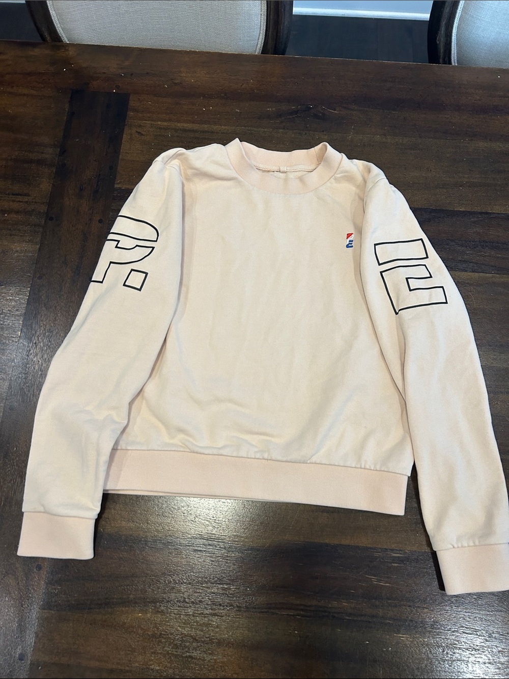 PE nation Crewneck Sweater in Light Pink